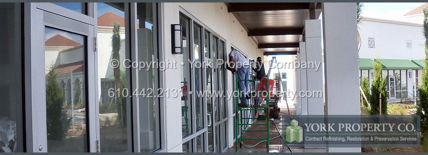 Expert company providing clear anodized aluminum storefront window frame construction cleaning.