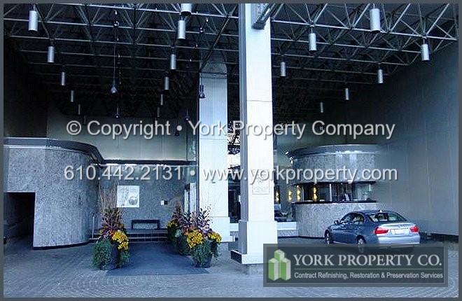 Painted Steel Entrance Canopy Painting and Restoration