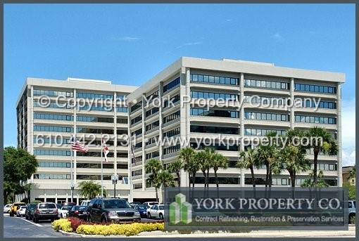 Company that restores mold stained curtain wall panels in Fort Lauderdale, Florida.