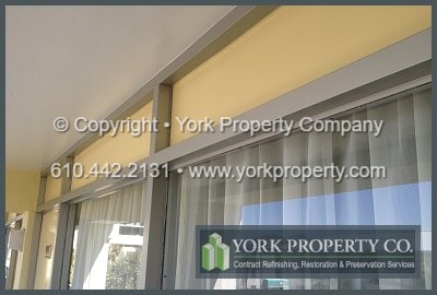 Anodized aluminum window capping achieves a a clean, contaminant free, renewed, refurbished and restored anodized aluminum window frame, sash and end caps.