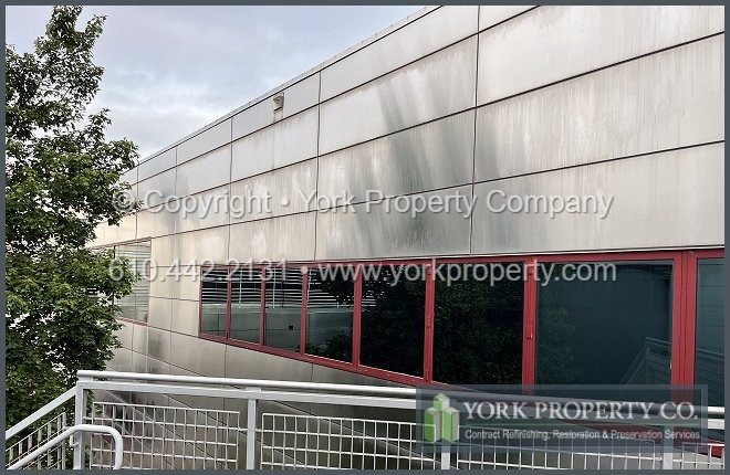 Cleaning, restoring, protecting, refurbishing, refinishing and maintaining exterior stainless steel panels.