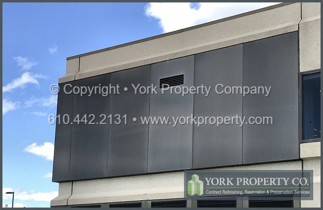 We are a company that restores the shine to gloss faded exterior anodized aluminum wall panels.