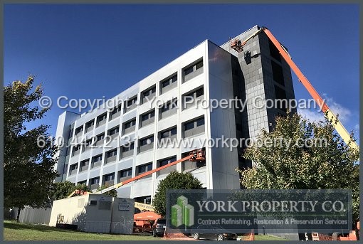 Cleaning dirty anodized aluminum, restoring sun damaged anodized aluminum clad panels and washing oxidized anodized aluminum siding panels.