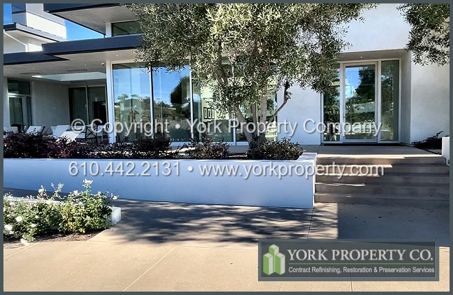 We clean, refinish, rejuvenate, renew and refurbish oxidized, pitted, stained, sun damaged and faded anodized aluminum finishes. We don't paint when we can refurbish the anodized finish and make it look new again. Protect the anodized aluminum anodic finish from oxidation, corrosion, weathering, sun damage and pitting.