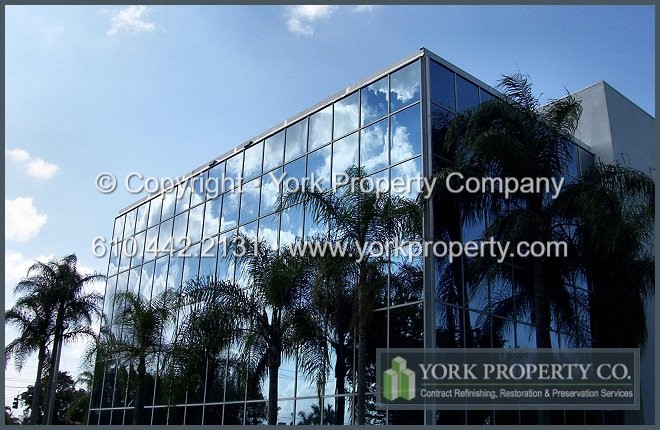 We restore anodized aluminum color depth, gloss, luster and silver metallic sheen; protect and preserve; stop anodized aluminum corrosion, environmental pollution, oxidation contamination, anodized aluminum discoloration and anodized aluminum deterioration on chalked, faded, hard water stained, acid etched, chemically stained, bleached, oxidized and sun light / UV ray damaged anodized aluminum finishes.