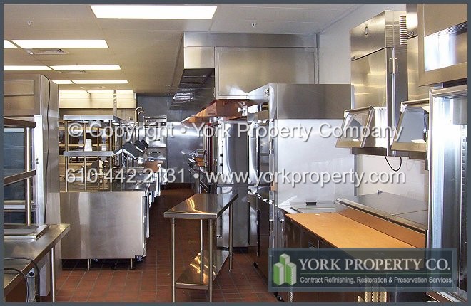 Protecting, preserving, sealing, refurbishing, painting, maintaining, repairing and refinishing stainless steel window frames, extrusions, kitchen equipment, stainless steel appliances, food processing equipment, panels, ground floor storefront window frames and doors.