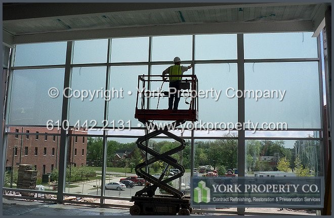 We get mortar off of interior anodized aluminum metal window frames.
