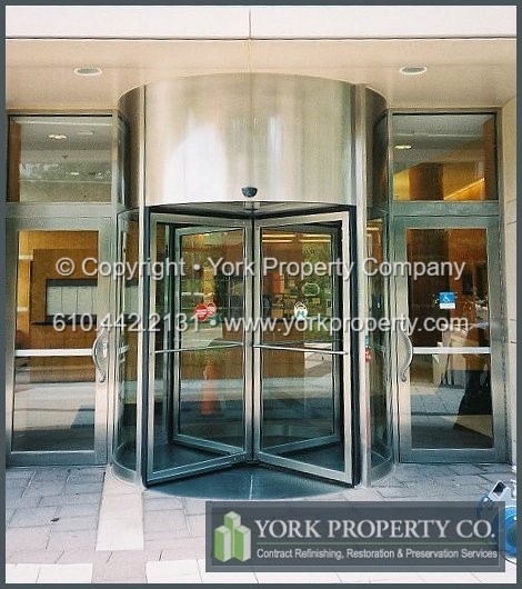 Stainless steel doors and frames that are iron oxide rust stained, pitted, surface scratched requires stainless steel cleaning. Oxidized, salt corroded, sun weathered, bleached, acid etched, chemically stained and damaged requires stainless steel refinishing to protect the stainless steel finish.
