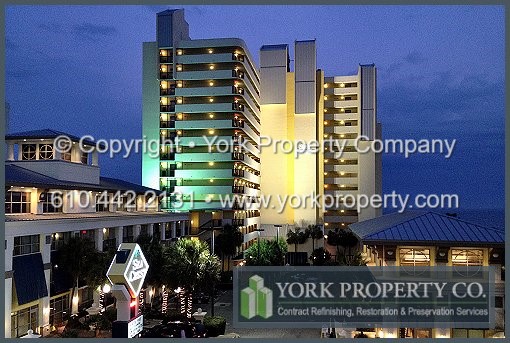 Oxidized anodized aluminum building facade restoration contractor.