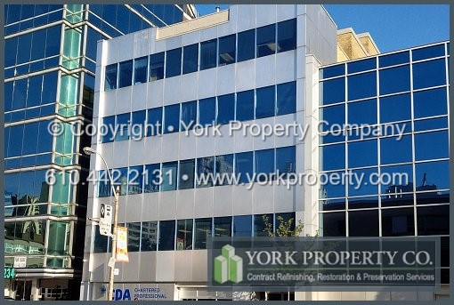 We are experts at cleaning anodized aluminum window frames, restoring anodized aluminum cladding, refurbishing anodized aluminum storefront window frames, refinishing anodized aluminum clad panels, maintaining anodized aluminum building façade panels and repairing damaged anodized aluminum curtain wall window mullions.