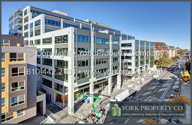 We are experts at oxidized anodized aluminum window frame cleaning, contaminated anodized aluminum cladding restoration, stained anodized aluminum storefront window frame remedial maintenance and mineral stained anodized aluminum clad panel refinishing.