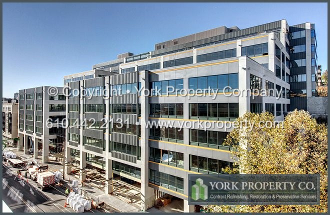 We get paint overspray splatter off of anodized aluminum; clean off drywall mud, plaster and debris off of anodized aluminum; remove anodized aluminum stucco overspray and Dryvit EIFS contamination; get dried sealers off of anodized aluminum, remove duct tape glue residue and adhesives from anodized aluminum finishes.