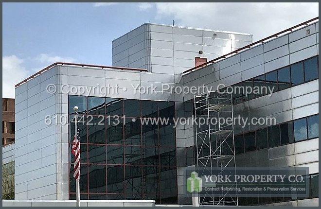 Cleaning, restoring, protecting, refurbishing, refinishing and maintaining exterior metal panels.
