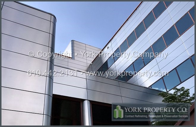 Commercial Caulking Stained Metal Panel Cleaning