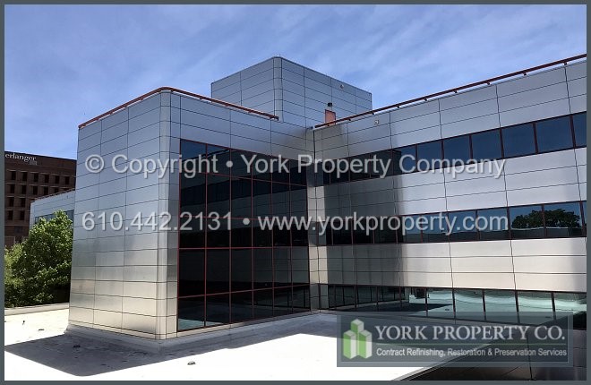 Commercial Caulking Stained Metal Panel Cleaning