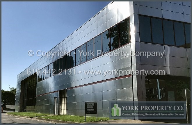 Commercial Caulking Stained Metal Panel Cleaning