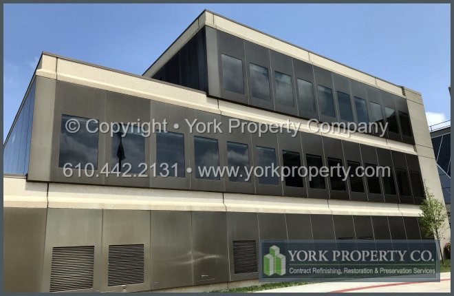 We strip peeling lacquer from clear anodized aluminum clad panels, remove flaking lacquer off of bronze anodized aluminum storefront panels and get chipping lacquer off of black anodized aluminum building facade panels.