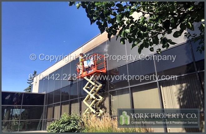 We get peeling paint off of anodized aluminum wall paneling.